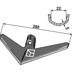 Soc triangulaire 280mm - Lemken Kompaktor - 3374357