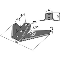 Soc triangulaire 310mm - Kverneland - KK301123R
