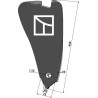 Déflecteur latéral - modèle droit - Delta Flex - Kongskilde - 7204027029