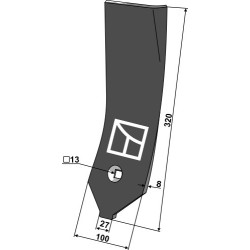 Déflecteur lateral - droit - Lemken Karat - 3374490