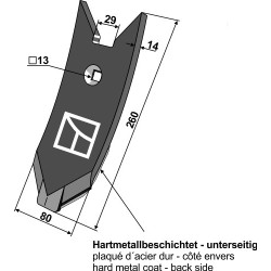 Pointe - revêtement carbure - Lemken Karat - 3374441