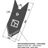 Pointe - revêtement carbure - Lemken Karat - 3374443