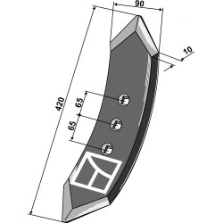 Soc de cultivateur 420mm - Kuhn - 622189A