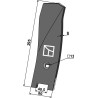 Déflecteur latéral - gauche - Komet - 10-005.125