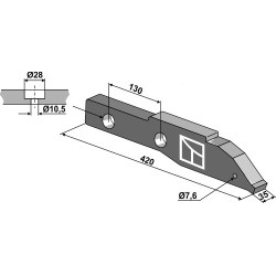 Pied de soc - droite - Kongskilde - 71000331573