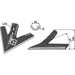 Soc triangulaire 250mm