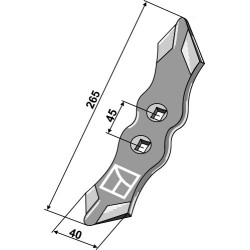 Soc réversible pour la vigne 265mm - Clemens - PFCW650