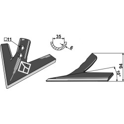 Soc triangulaire 250mm