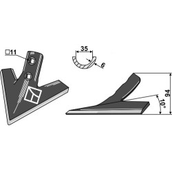 Soc triangulaire 175mm