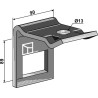 Bride de fixation pour dent 60x10
