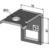 Bride de fixation pour dent 45x10