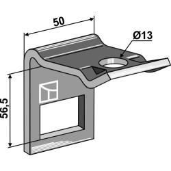 Bride de fixation pour dent 32x10