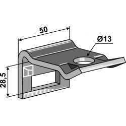 Bride de fixation pour dent 32x10