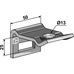Bride de fixation pour dent 32x10