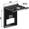 Bride de fixation pour dent 70x12 avec renfort double spire 70x10