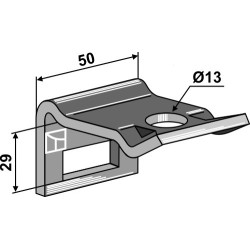 Bride de fixation pour dent 32х10