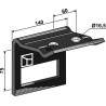 Bride de fixation pour dent 100x16