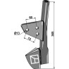 Tube de semoir - arrière - Rabe - 9008.61.01