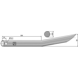 Dent de griffe 550mm - Mailleux
