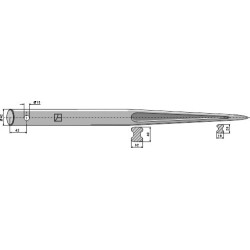 Dent de chargeur 1400mm