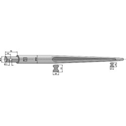 Dent de chargeur 1200mm - Mailleux