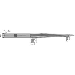 Dent de chargeur 1150mm - Emily