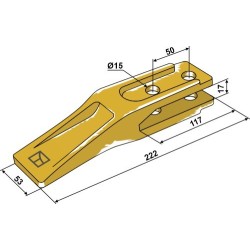 Dent standard pour chargeur frontal