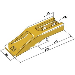 Dent standard pour chargeur frontal