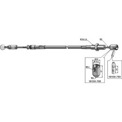 Câble téléflexible - 1600mm - Nimco