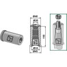 Entretoise à souder pour dent avec filet M24