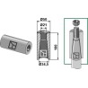 Entretoise à souder pour dent avec filet M20