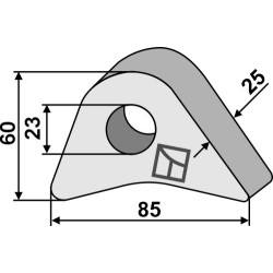 Verrouillage, forgé (patte de fixation)