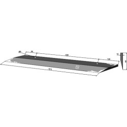 Couteau latéral 615mm - modèle droite - Agrostroj - 5002415