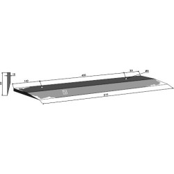 Couteau latéral 615mm - modèle gauche - Agrostroj - 5002404