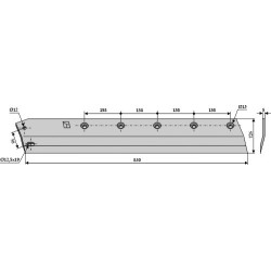 Couteau latéral gauche - Redrock - 100 083 L
