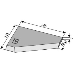 Couteau-équerre côté gauche - Hale