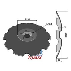 Disque crénelé - D620x6 - Lemken - 3490467