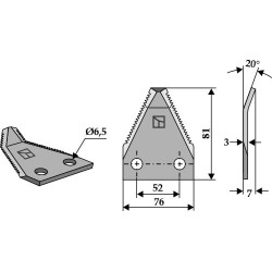Couteau pour mélangeurs de fourrange - Seko - 244.79.043