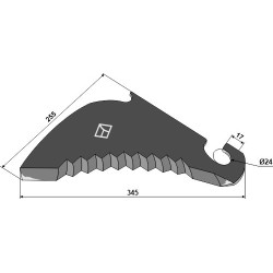 Lame de presse à balles 345mm - Claas - 823.437.0