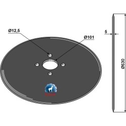 Coutre circulaire Ø630x5 - KET Weimar - 000.02.000.06