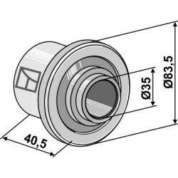 Pièce intercalaire - 41,5mm - Hankmo - 97228464