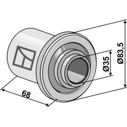 Pièce intercalaire - 68mm - Hankmo - 97210164