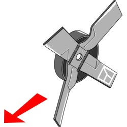 couteau en croix - gauche