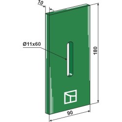 Racloir plastique Greenflex pour rouleaux packer - Amazone - 60812 (60832)