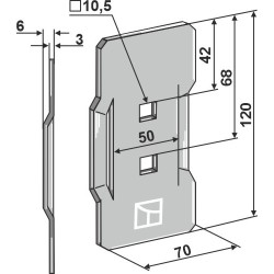 Racloir pour rouleaux packer - Rau - RG00029743
