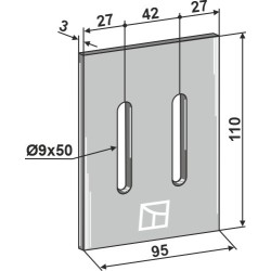 Racloir pour rouleaux packer - Maschio / Gaspardo - 26100667
