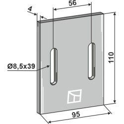 Racloir pour rouleaux packer - Maschio / Gaspardo - 26100667 (22036)