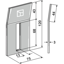 Racloir pour rouleaux packer - Kverneland - 8006090
