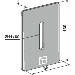 Racloir pour rouleaux packer - Krone - 490761.2