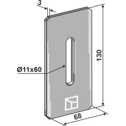 Racloir pour rouleaux packer - Krone - 490423.5